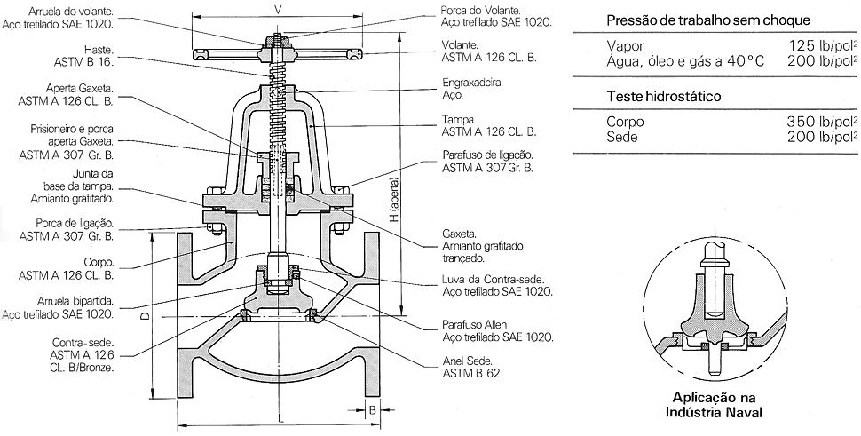 Classe 125 - Extremidades Flangeadas 