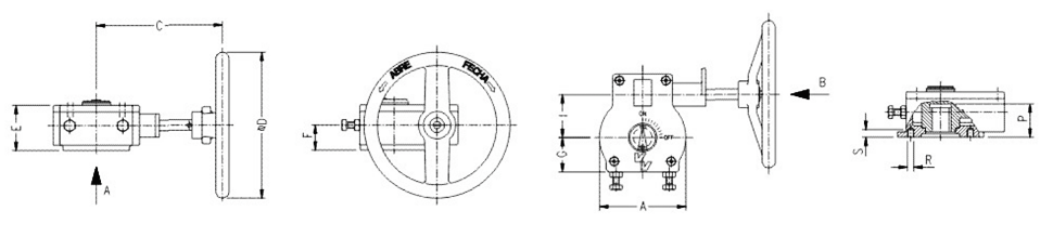 Redutor Helicoidal de Acionamento Manual 