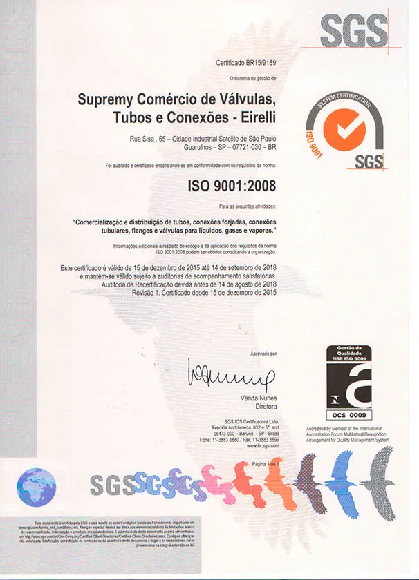 Certificado ISO 9001